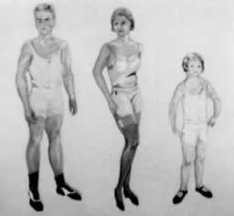 Family in Underwear, Paper Dolls