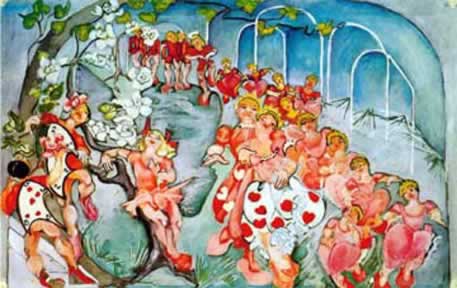 The Queens Croquet Ground, watercolor