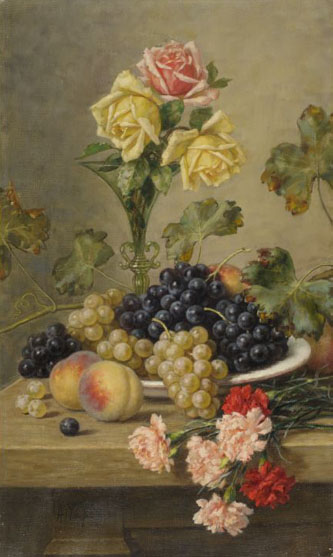 3. Still-life with Grapes. Not dated. Oil on Canvas. Estonia Art Museum.