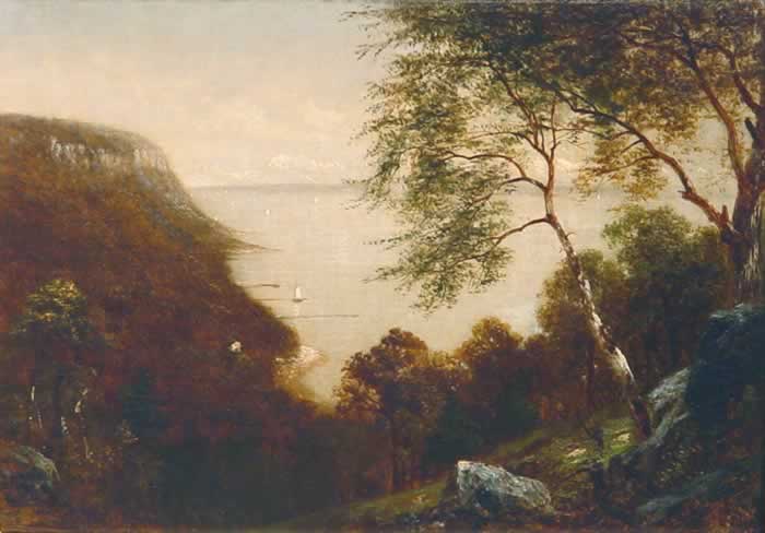 View from the Hudson River from Palisades, 1871