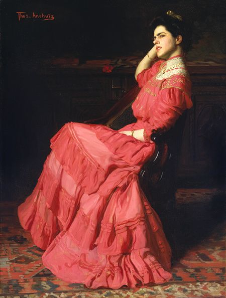 Anshutz, A Rose, (1907), oil on canvas; 147.3 x 111.4 cm.; Metropolitan Museum of Art, New York.
