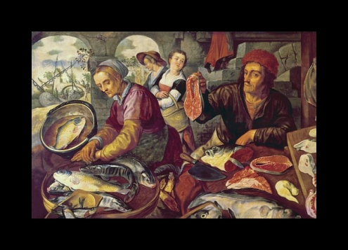 Beuckelaer Painting, The Fish Market