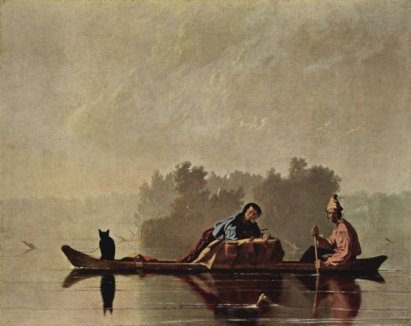 Bingham, Fur Traders on Missouri River, 1845