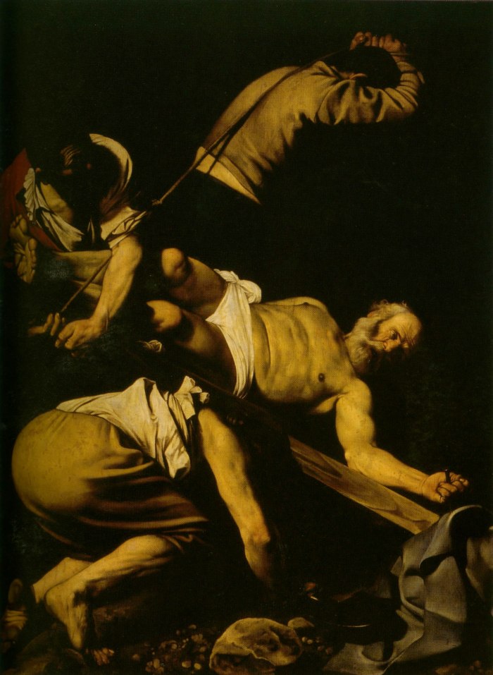 Caravaggio painting, Caravaggio, Crucifixion of Saint Peter, 1601