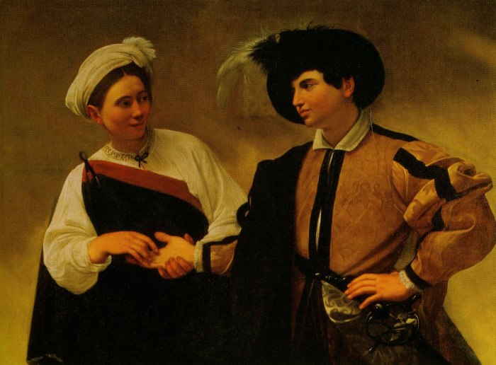 Caravaggio painting, The Fortune Teller