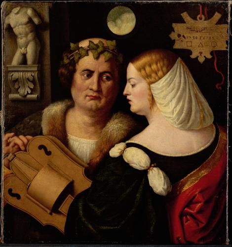 Cariani, Poet playing instrument and young woman