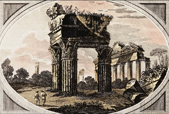 Cipriani painting, Temple of Jupiter