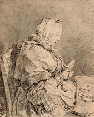 Clérisseau drawing, Madame Geoffrin Playing Cards