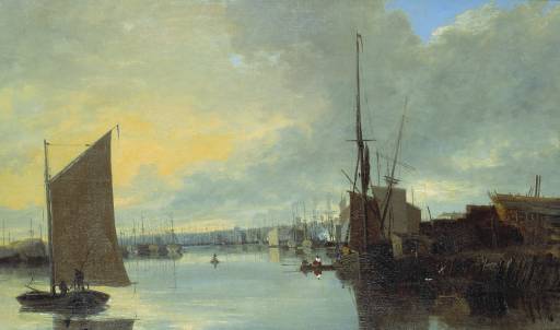 Crome painting, Yarmouth Harbour, Evening