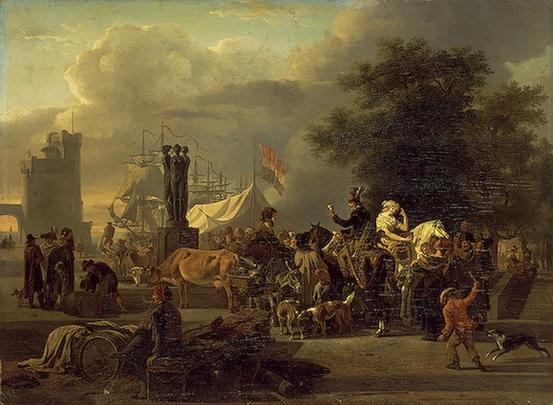 Demarne, Market in a Seaport, 1800s