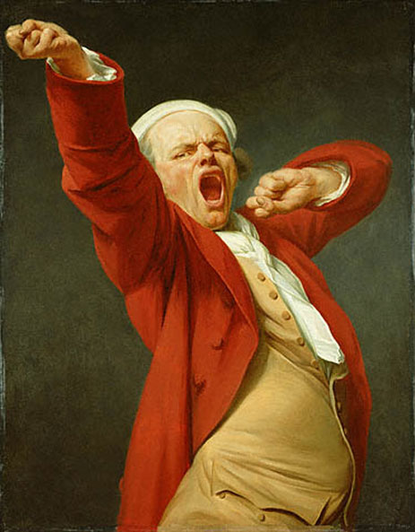 Ducreux painting, Self-Portrait, Yawning
