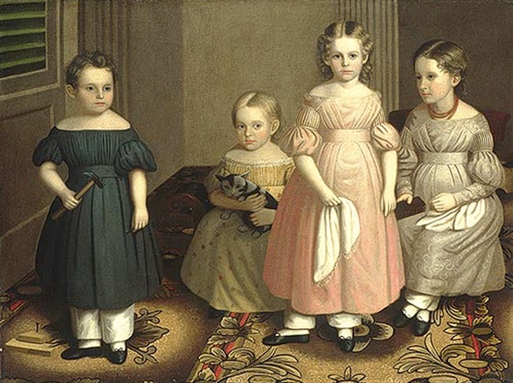 C. 1839. The Alling Children. Oil on canvas.  MMA.