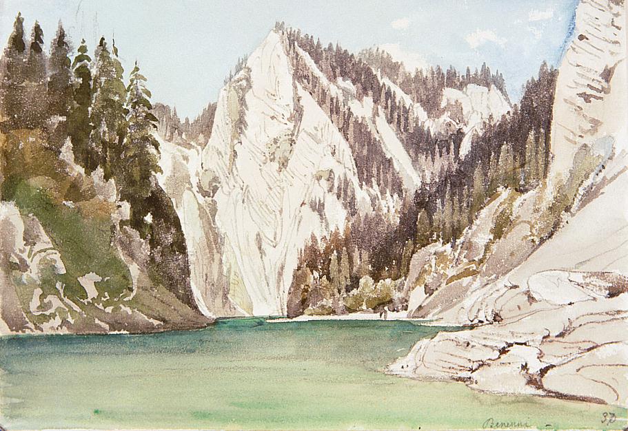 Ender painting,The Pieniny Mountains with the Dunajec River
