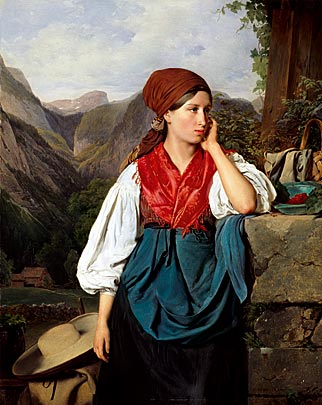 Franz Eybl painting, Portrait of a Girl