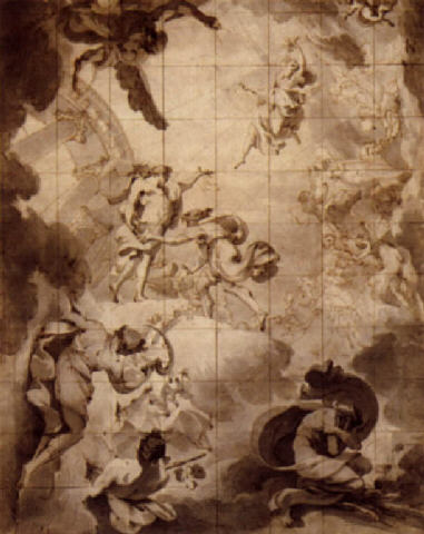 Fancelli painting, Design For A Ceiling Decoration