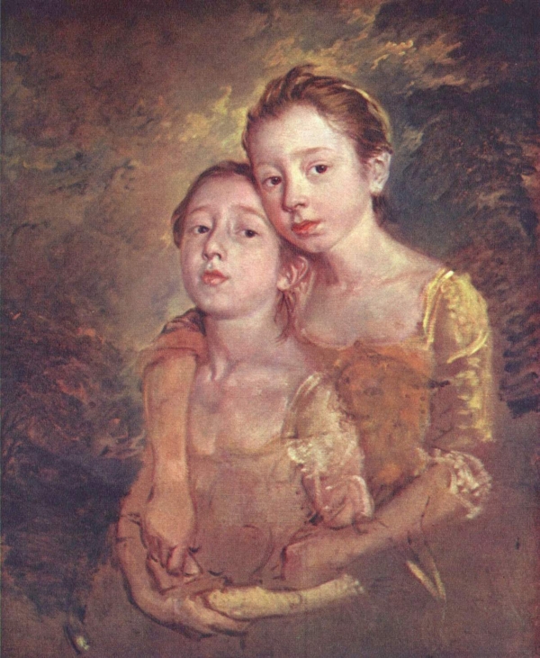 Gainsborough,  Two Daughters with a Cat 1759