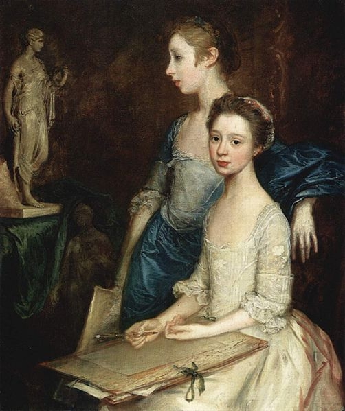 Gainsborough, Artist's Daughters, Molly and Peggy 1760