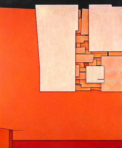 Gerzso, White-Red-Orange, 1970