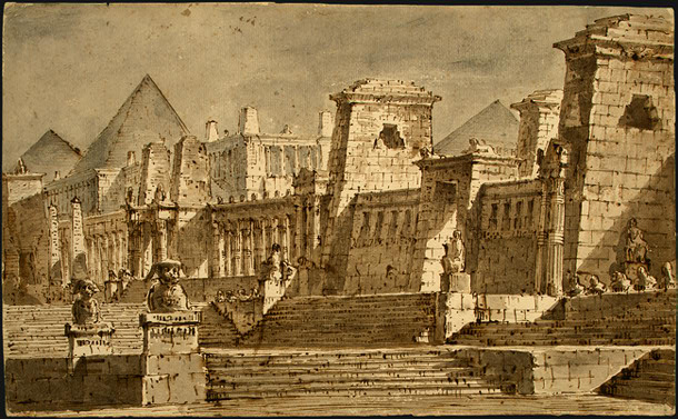 Gonzaga painting, Design for an Egyptian Stage Scene