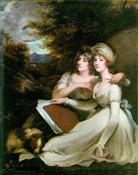 Hoppner painting, Portrait of the Frankland Sisters