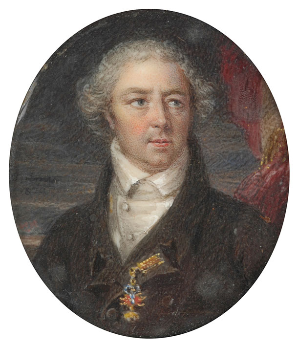 Hummel painting, Portrait of a Man, miniature