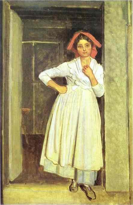 Girl from Albano Standing in a Doorway