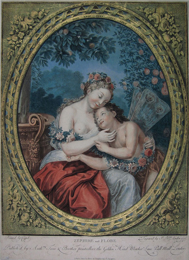 Janinet painting, Zephyr and Flora