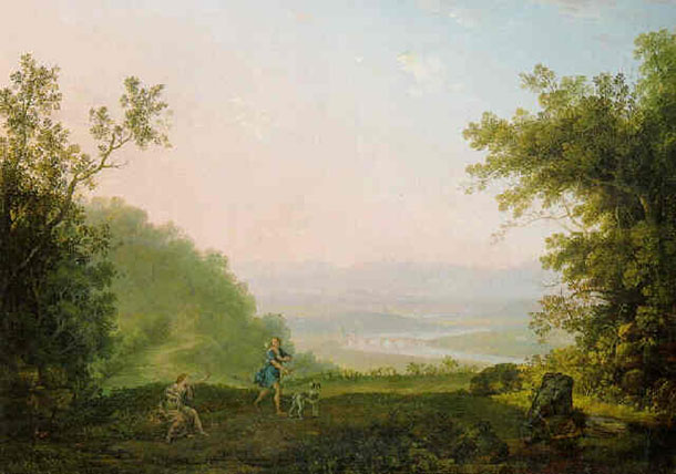 Labruzzi painting, Arcadian Landscape