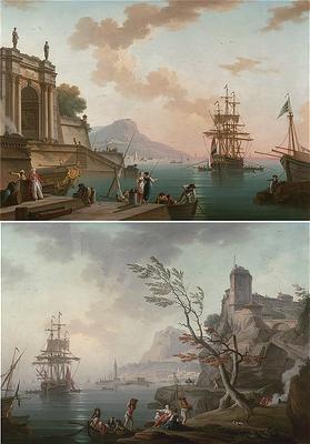 LaCroix de Marseilles painting, Mediterranean Port Scenes