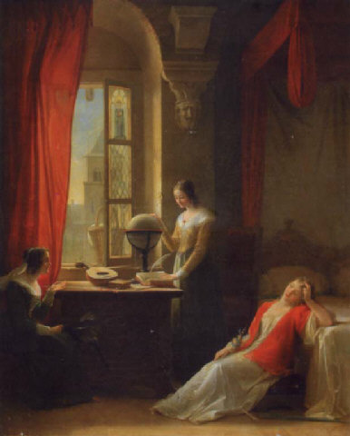 Laurent painting, Three Young Women in the Study