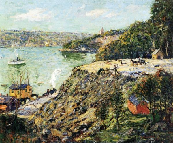 Lawson, Scene across the river, 1910