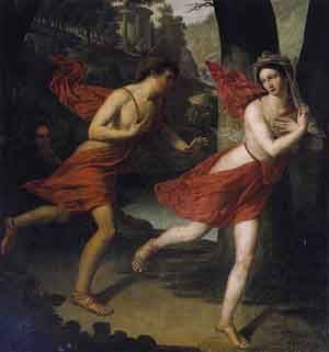 Lefevre painting, Pauline as Daphne Fleeing from Apollo 1810