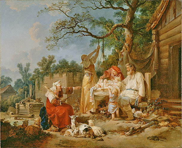 Leprince painting, The Russian Cradle