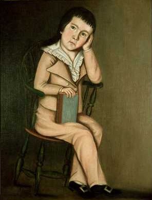 Little Boy in a Windsor Chair attrib to the Beardsley Limner
