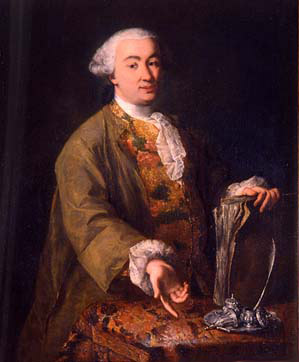 Longhi painting, Portrait of Carlo Goldoni