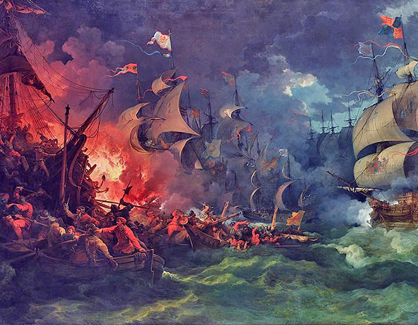 Loutherbourg painting, Defeat of the Spanish Armada
