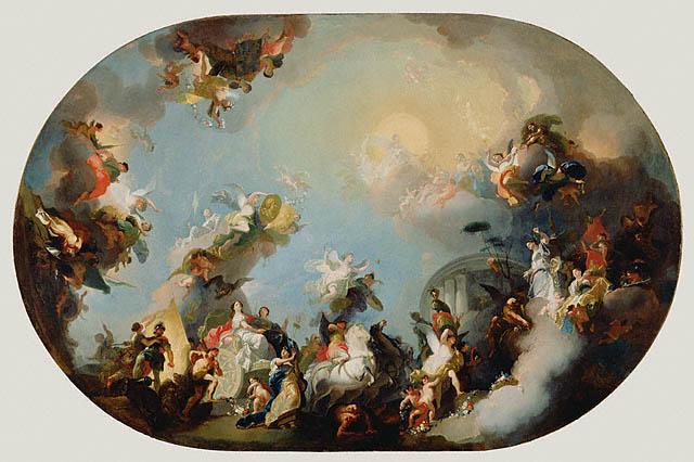 Maulbertsch painting, Glorification of the Union of the Houses of Hapsburg and Lorraine