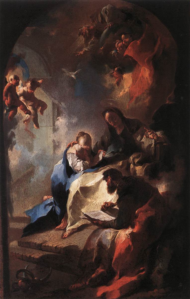 Maulbertsch painting, The Education of the Virgin