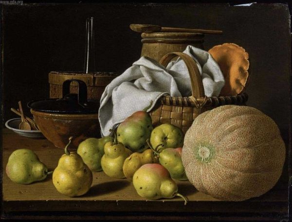 Meléndez, Still Life, Melon and Pears