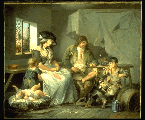 Morland painting, The Miseries of Idleness