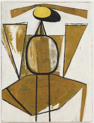 Motherwell, Personage, with Yellow Ochre and White