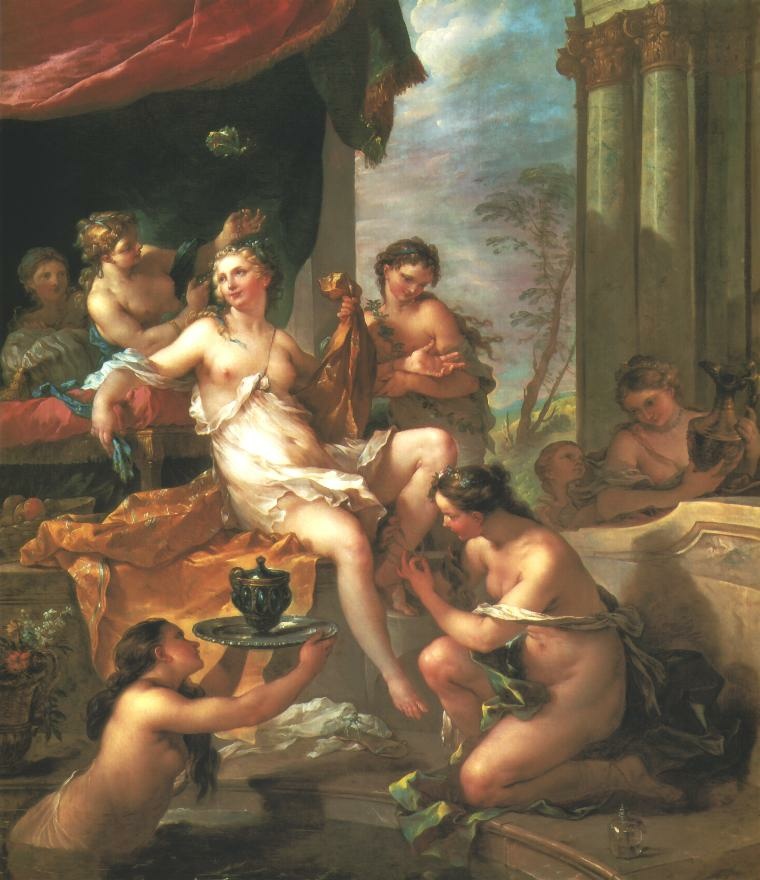 Natoire painting, Psyche at Her Toilet