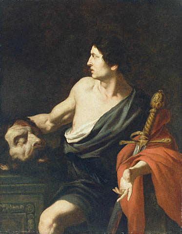 Novelli painting, David with the Head of Goliath