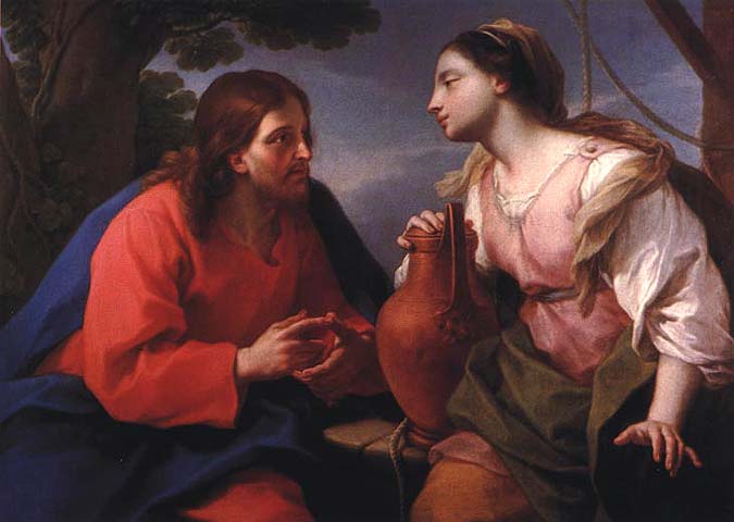 Parrocel painting, Jesus and the Samaritan