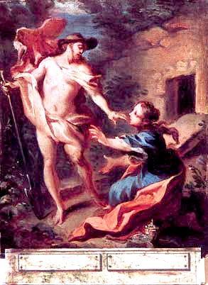 Parrocel painting, Touching a Saint