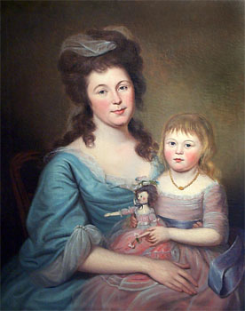 Peggy Sanderson Hughes and Her Daughter Louisa 1789