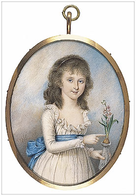 Mary Mitchell 1795 miniature watercolor on ivory
