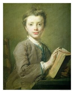 Perroneau painting, Boy with a Book