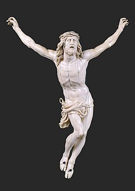Petel, Crucifix, 1621, Ivory, h. 49 cm Private collection,photo: conseil général du val d'oise - conservation des antiquités et objetsd'art, a. maugin 