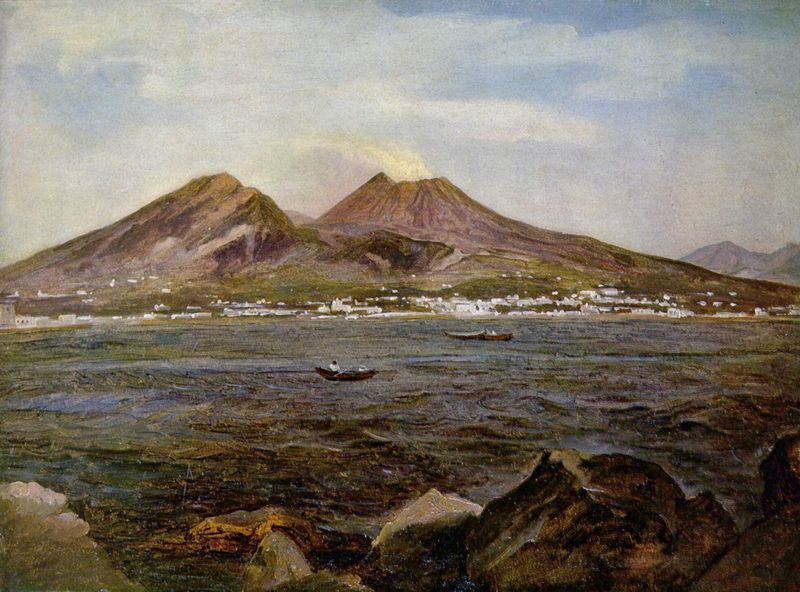 Rebell painting, Volcano